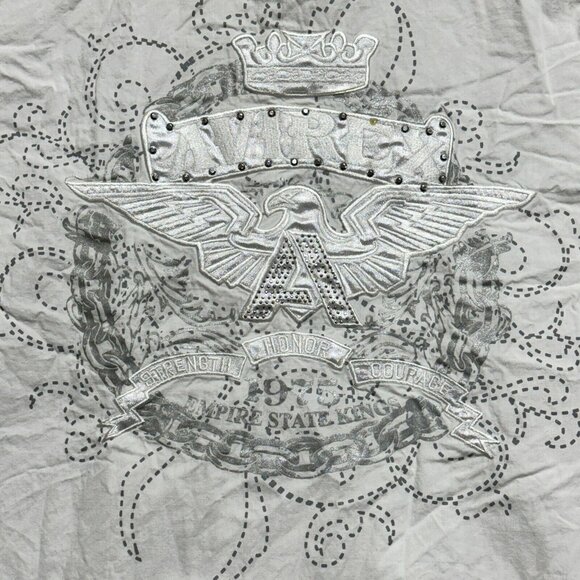 Vintage Avirex White Embroidered Long Sleeve Button Up Dress Shirt Men's XXL - Picture 14 of 16